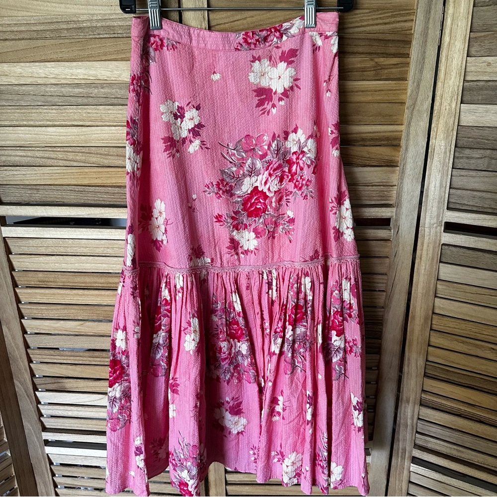 LOVESHACKFANCY  Lockwood Skirt in pink size 00 - Picture 8 of 9